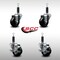 Service Caster 3'' SS Hard Rubber Wheel Swivel 1'' Expand Stem Caster Set 2 Brakes, 4PK SCC-SSEX20S314-HRS-2-TLB-2-1 - alternate 4